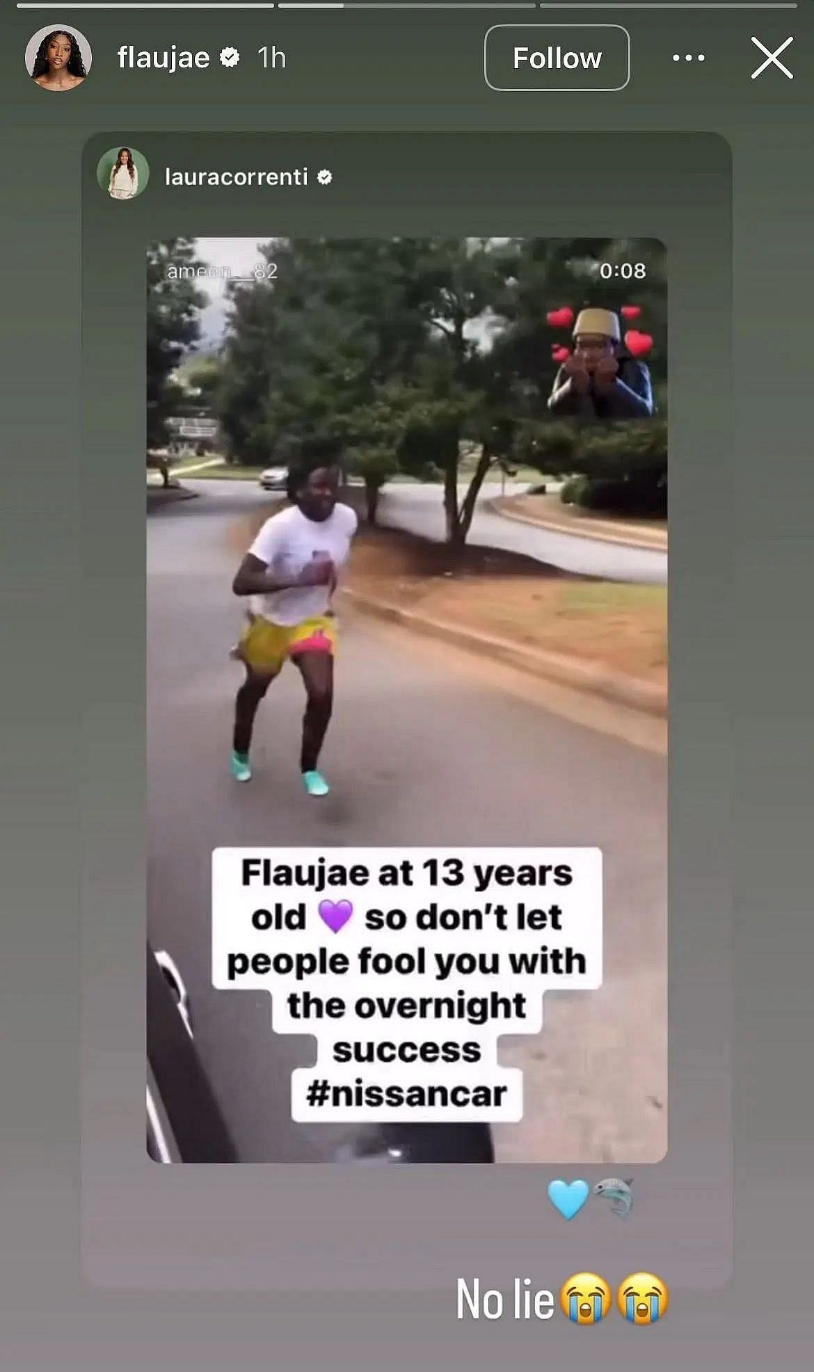 Flau’jae Johnson shares old training clip
